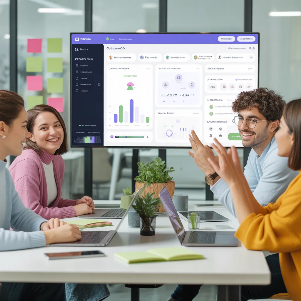 Equipo de Grialink diseñando la plataforma