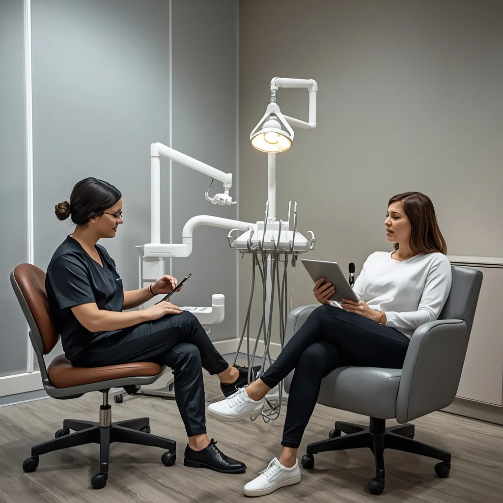 Profesional de la salud gestionando pacientes con tecnología moderna